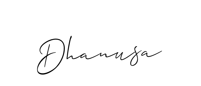 You should practise on your own different ways (Allison_Script) to write your name (Dhanusa) in signature. don't let someone else do it for you. Dhanusa signature style 2 images and pictures png