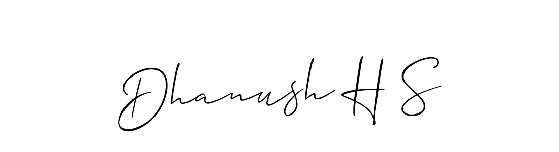 How to Draw Dhanush H S signature style? Allison_Script is a latest design signature styles for name Dhanush H S. Dhanush H S signature style 2 images and pictures png