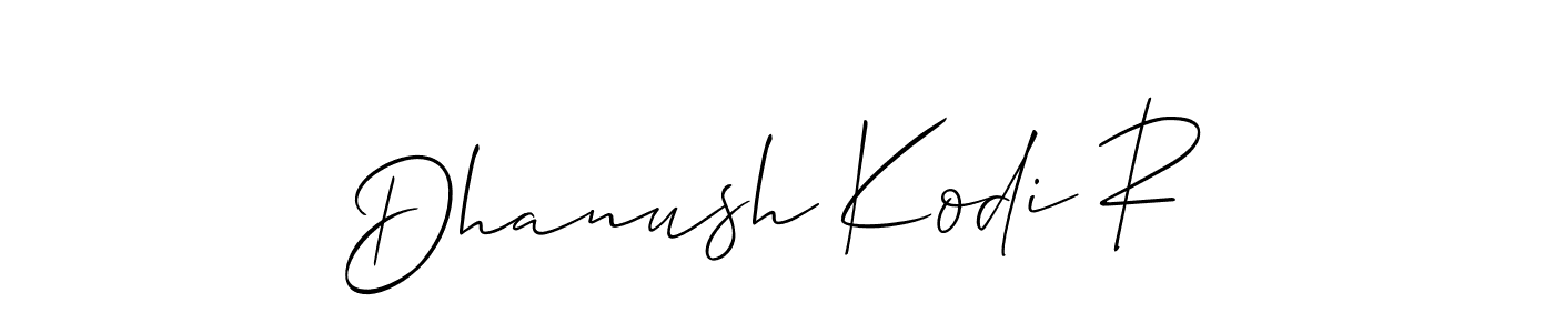 Dhanush Kodi R stylish signature style. Best Handwritten Sign (Allison_Script) for my name. Handwritten Signature Collection Ideas for my name Dhanush Kodi R. Dhanush Kodi R signature style 2 images and pictures png