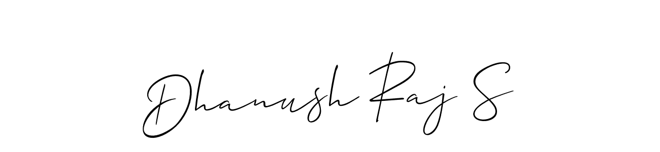 Create a beautiful signature design for name Dhanush Raj S. With this signature (Allison_Script) fonts, you can make a handwritten signature for free. Dhanush Raj S signature style 2 images and pictures png