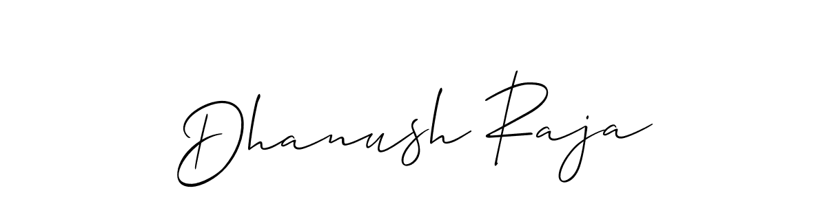 Design your own signature with our free online signature maker. With this signature software, you can create a handwritten (Allison_Script) signature for name Dhanush Raja. Dhanush Raja signature style 2 images and pictures png