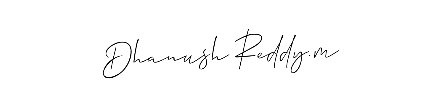 You can use this online signature creator to create a handwritten signature for the name Dhanush Reddy.m. This is the best online autograph maker. Dhanush Reddy.m signature style 2 images and pictures png