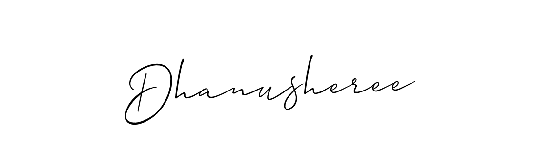 Make a beautiful signature design for name Dhanusheree. With this signature (Allison_Script) style, you can create a handwritten signature for free. Dhanusheree signature style 2 images and pictures png
