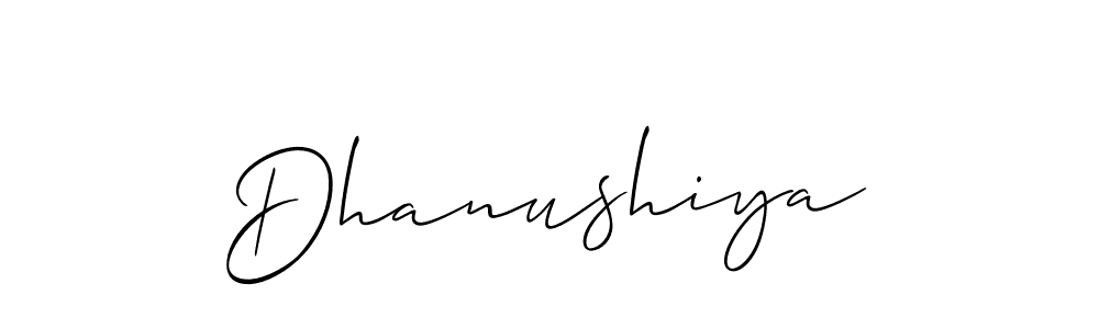 Make a short Dhanushiya signature style. Manage your documents anywhere anytime using Allison_Script. Create and add eSignatures, submit forms, share and send files easily. Dhanushiya signature style 2 images and pictures png