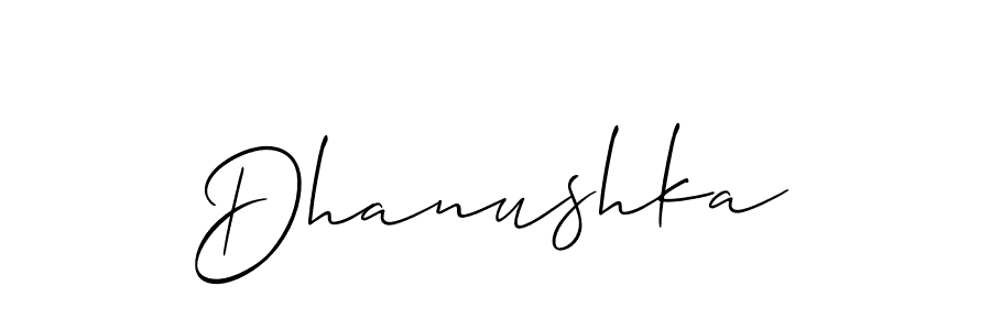 Also You can easily find your signature by using the search form. We will create Dhanushka name handwritten signature images for you free of cost using Allison_Script sign style. Dhanushka signature style 2 images and pictures png