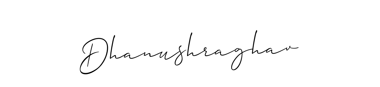 Also we have Dhanushraghav name is the best signature style. Create professional handwritten signature collection using Allison_Script autograph style. Dhanushraghav signature style 2 images and pictures png