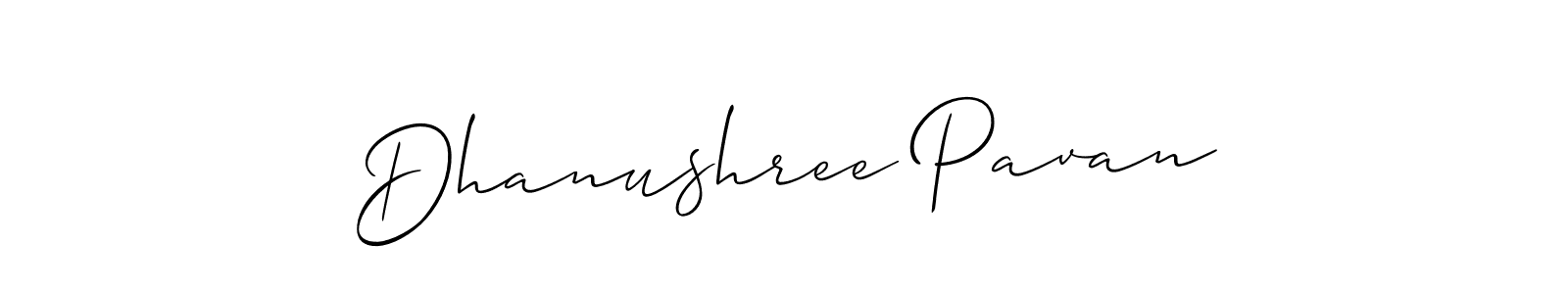 if you are searching for the best signature style for your name Dhanushree Pavan. so please give up your signature search. here we have designed multiple signature styles  using Allison_Script. Dhanushree Pavan signature style 2 images and pictures png