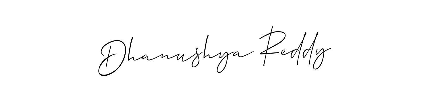 Similarly Allison_Script is the best handwritten signature design. Signature creator online .You can use it as an online autograph creator for name Dhanushya Reddy. Dhanushya Reddy signature style 2 images and pictures png