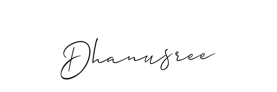 How to Draw Dhanusree signature style? Allison_Script is a latest design signature styles for name Dhanusree. Dhanusree signature style 2 images and pictures png