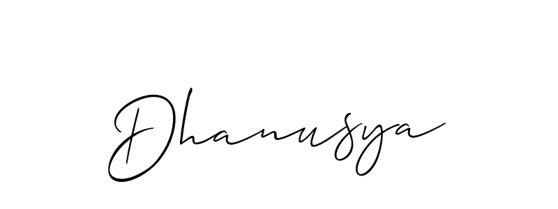 Similarly Allison_Script is the best handwritten signature design. Signature creator online .You can use it as an online autograph creator for name Dhanusya. Dhanusya signature style 2 images and pictures png