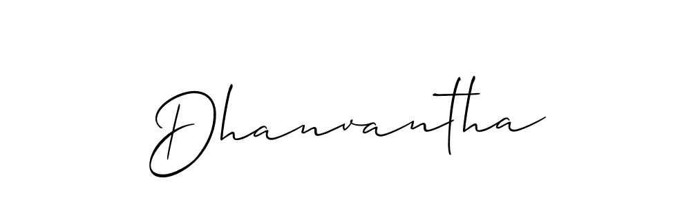 Make a beautiful signature design for name Dhanvantha. With this signature (Allison_Script) style, you can create a handwritten signature for free. Dhanvantha signature style 2 images and pictures png