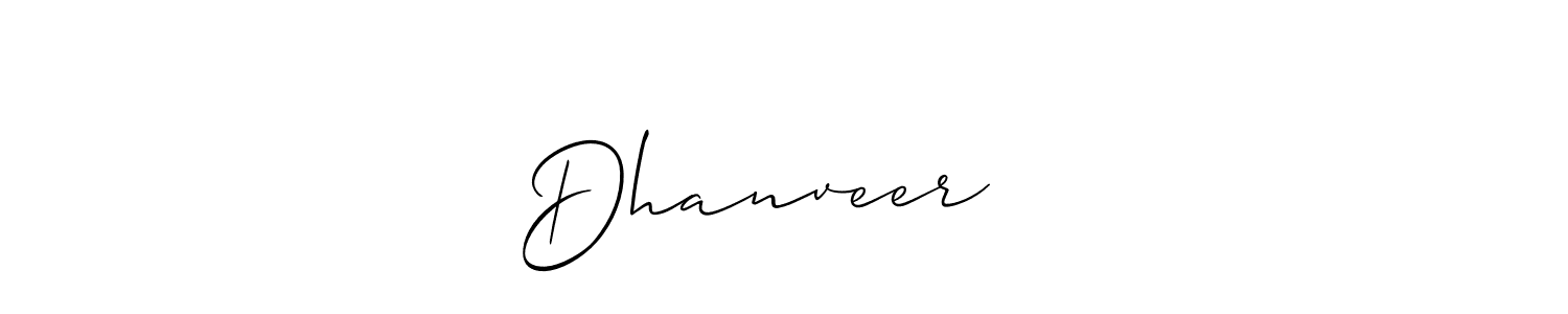 Create a beautiful signature design for name Dhanveer ❤️. With this signature (Allison_Script) fonts, you can make a handwritten signature for free. Dhanveer ❤️ signature style 2 images and pictures png