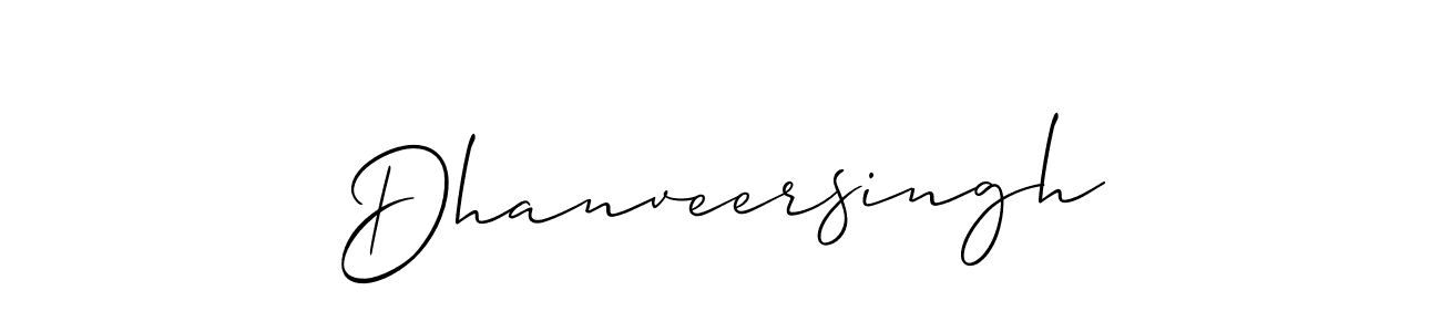 How to make Dhanveersingh name signature. Use Allison_Script style for creating short signs online. This is the latest handwritten sign. Dhanveersingh signature style 2 images and pictures png