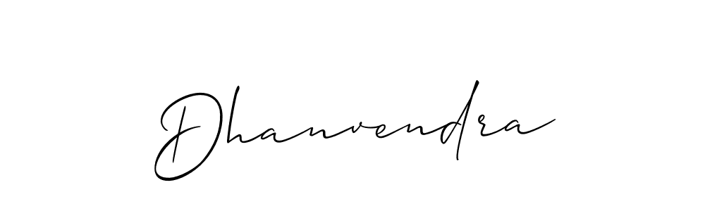 How to make Dhanvendra name signature. Use Allison_Script style for creating short signs online. This is the latest handwritten sign. Dhanvendra signature style 2 images and pictures png