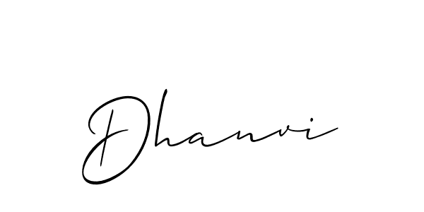 Also You can easily find your signature by using the search form. We will create Dhanvi name handwritten signature images for you free of cost using Allison_Script sign style. Dhanvi signature style 2 images and pictures png