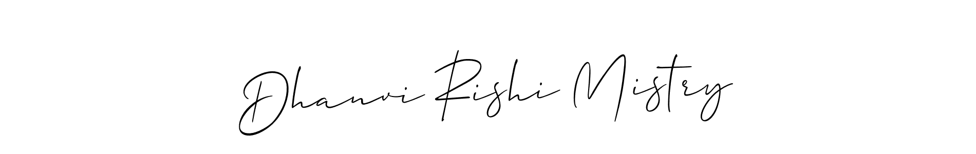 Make a beautiful signature design for name Dhanvi Rishi Mistry. With this signature (Allison_Script) style, you can create a handwritten signature for free. Dhanvi Rishi Mistry signature style 2 images and pictures png