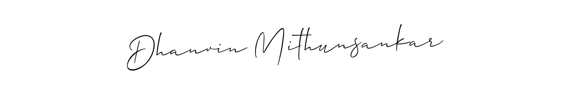 See photos of Dhanvin Mithunsankar official signature by Spectra . Check more albums & portfolios. Read reviews & check more about Allison_Script font. Dhanvin Mithunsankar signature style 2 images and pictures png