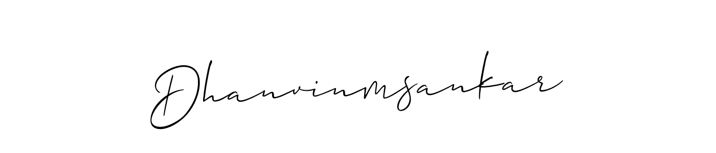 Create a beautiful signature design for name Dhanvinmsankar. With this signature (Allison_Script) fonts, you can make a handwritten signature for free. Dhanvinmsankar signature style 2 images and pictures png