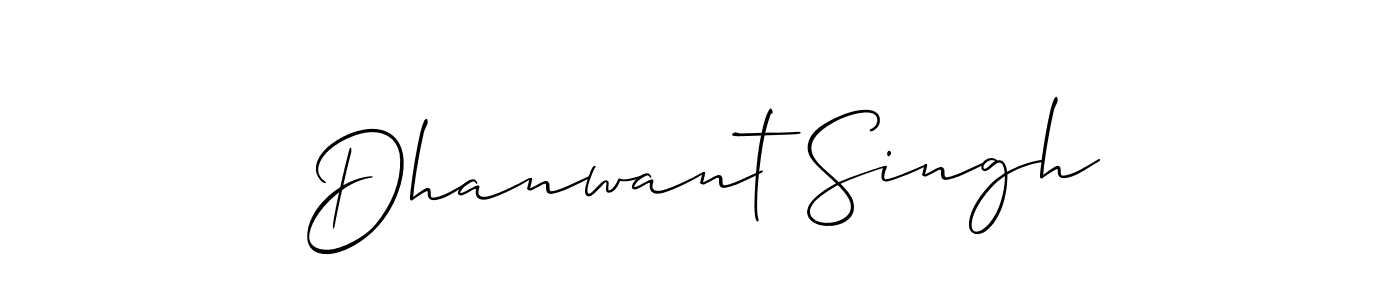 Dhanwant Singh stylish signature style. Best Handwritten Sign (Allison_Script) for my name. Handwritten Signature Collection Ideas for my name Dhanwant Singh. Dhanwant Singh signature style 2 images and pictures png