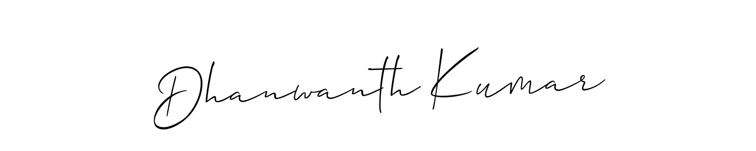 Allison_Script is a professional signature style that is perfect for those who want to add a touch of class to their signature. It is also a great choice for those who want to make their signature more unique. Get Dhanwanth Kumar name to fancy signature for free. Dhanwanth Kumar signature style 2 images and pictures png