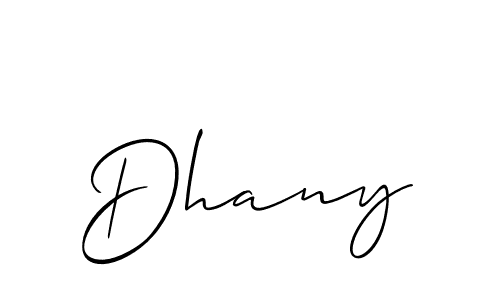 It looks lik you need a new signature style for name Dhany. Design unique handwritten (Allison_Script) signature with our free signature maker in just a few clicks. Dhany signature style 2 images and pictures png