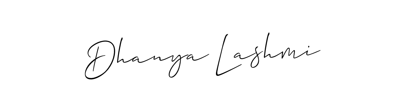 Similarly Allison_Script is the best handwritten signature design. Signature creator online .You can use it as an online autograph creator for name Dhanya Lashmi. Dhanya Lashmi signature style 2 images and pictures png