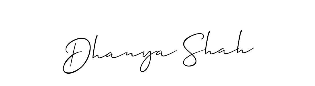 Best and Professional Signature Style for Dhanya Shah. Allison_Script Best Signature Style Collection. Dhanya Shah signature style 2 images and pictures png