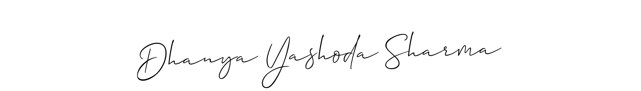 Check out images of Autograph of Dhanya Yashoda Sharma name. Actor Dhanya Yashoda Sharma Signature Style. Allison_Script is a professional sign style online. Dhanya Yashoda Sharma signature style 2 images and pictures png