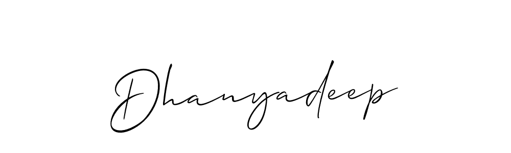 Make a beautiful signature design for name Dhanyadeep. Use this online signature maker to create a handwritten signature for free. Dhanyadeep signature style 2 images and pictures png