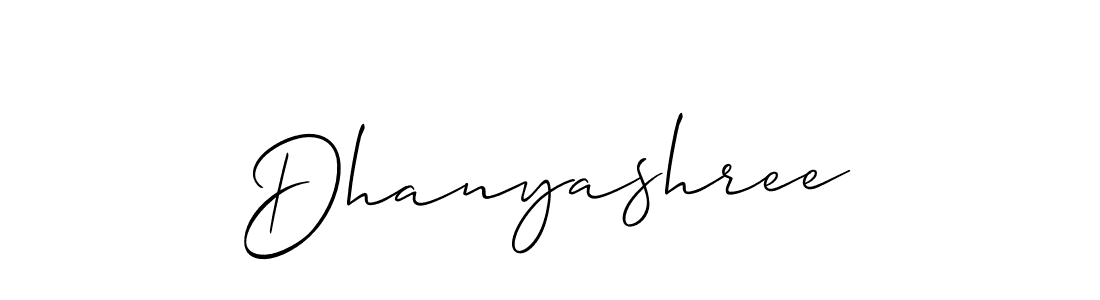 How to Draw Dhanyashree signature style? Allison_Script is a latest design signature styles for name Dhanyashree. Dhanyashree signature style 2 images and pictures png