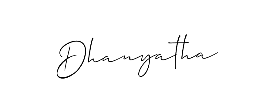 How to Draw Dhanyatha signature style? Allison_Script is a latest design signature styles for name Dhanyatha. Dhanyatha signature style 2 images and pictures png