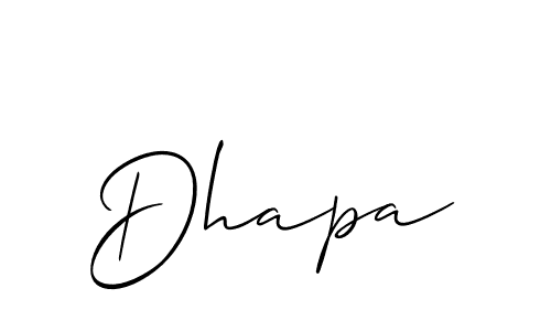 if you are searching for the best signature style for your name Dhapa. so please give up your signature search. here we have designed multiple signature styles  using Allison_Script. Dhapa signature style 2 images and pictures png