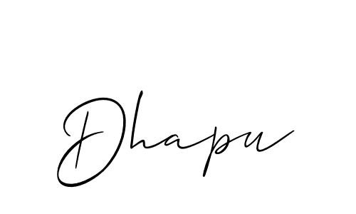 How to make Dhapu signature? Allison_Script is a professional autograph style. Create handwritten signature for Dhapu name. Dhapu signature style 2 images and pictures png