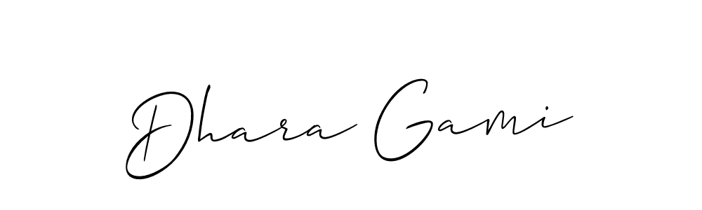 Similarly Allison_Script is the best handwritten signature design. Signature creator online .You can use it as an online autograph creator for name Dhara Gami. Dhara Gami signature style 2 images and pictures png