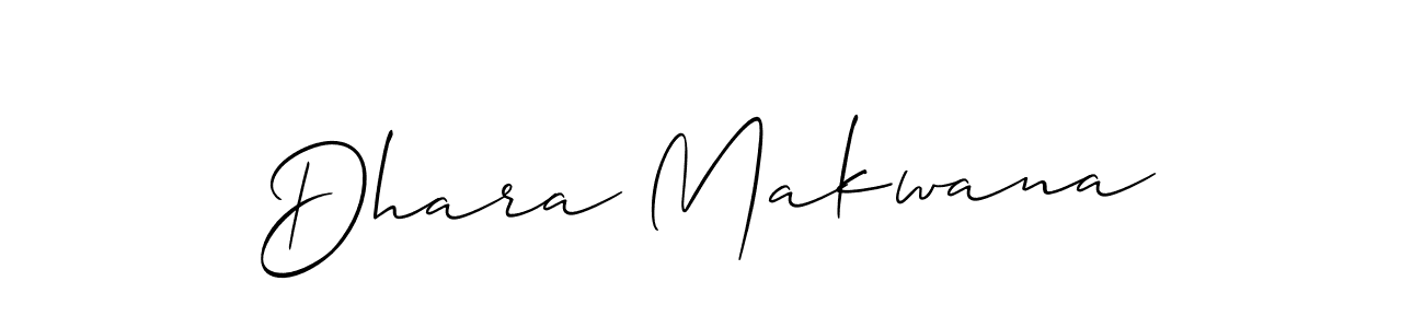 Make a beautiful signature design for name Dhara Makwana. With this signature (Allison_Script) style, you can create a handwritten signature for free. Dhara Makwana signature style 2 images and pictures png