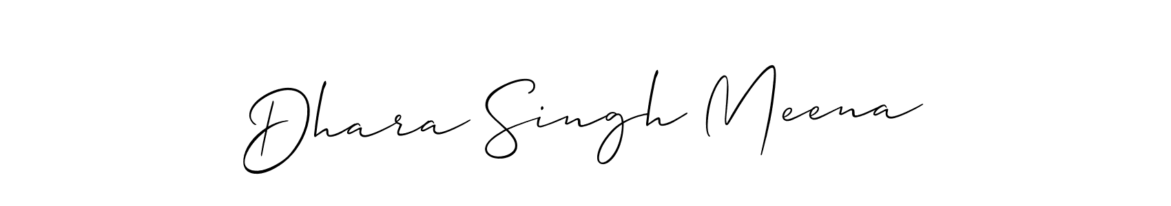 Make a beautiful signature design for name Dhara Singh Meena. With this signature (Allison_Script) style, you can create a handwritten signature for free. Dhara Singh Meena signature style 2 images and pictures png