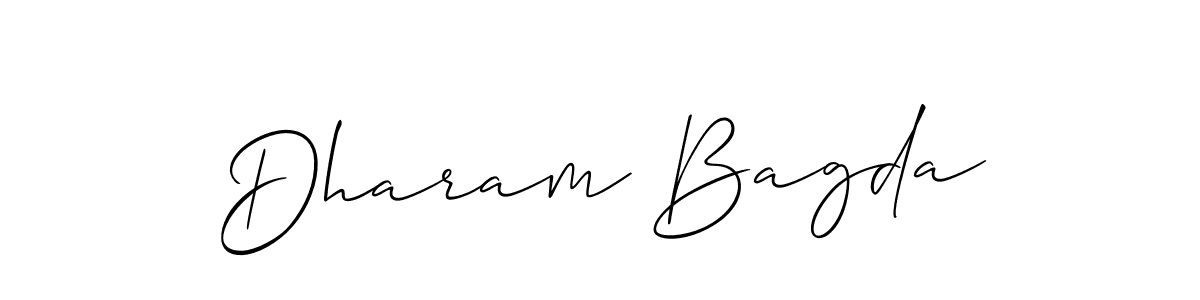 How to make Dharam Bagda name signature. Use Allison_Script style for creating short signs online. This is the latest handwritten sign. Dharam Bagda signature style 2 images and pictures png