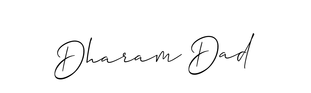 Make a beautiful signature design for name Dharam Dad. With this signature (Allison_Script) style, you can create a handwritten signature for free. Dharam Dad signature style 2 images and pictures png