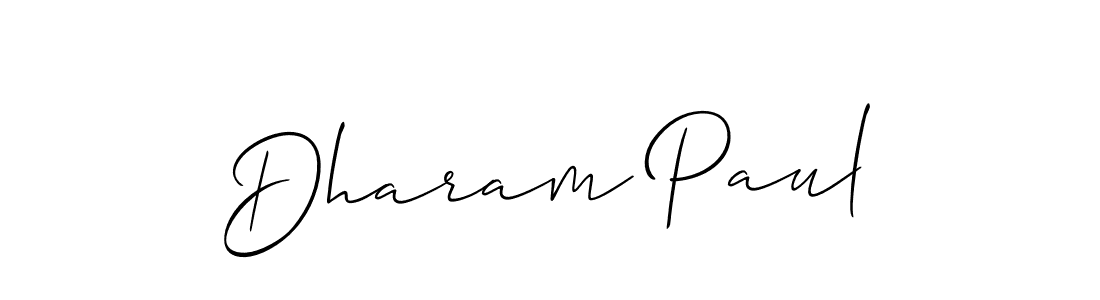 Dharam Paul stylish signature style. Best Handwritten Sign (Allison_Script) for my name. Handwritten Signature Collection Ideas for my name Dharam Paul. Dharam Paul signature style 2 images and pictures png