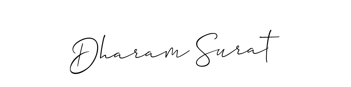 Also You can easily find your signature by using the search form. We will create Dharam Surat name handwritten signature images for you free of cost using Allison_Script sign style. Dharam Surat signature style 2 images and pictures png