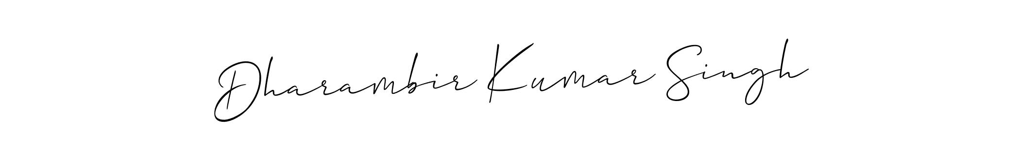 Also we have Dharambir Kumar Singh name is the best signature style. Create professional handwritten signature collection using Allison_Script autograph style. Dharambir Kumar Singh signature style 2 images and pictures png