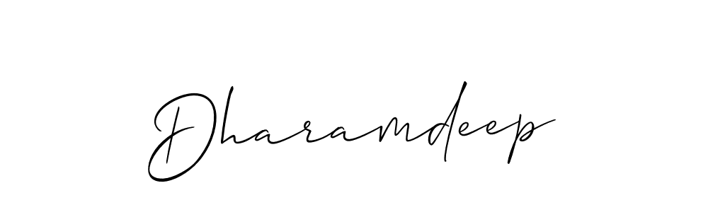 It looks lik you need a new signature style for name Dharamdeep. Design unique handwritten (Allison_Script) signature with our free signature maker in just a few clicks. Dharamdeep signature style 2 images and pictures png