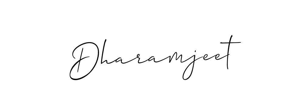 Make a beautiful signature design for name Dharamjeet. With this signature (Allison_Script) style, you can create a handwritten signature for free. Dharamjeet signature style 2 images and pictures png