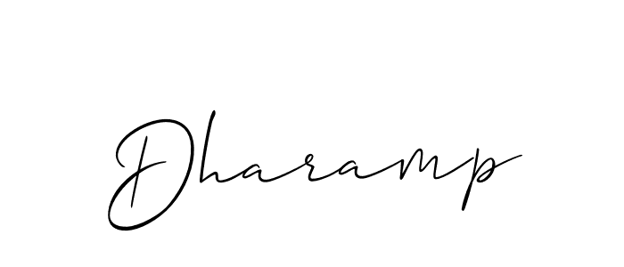 Allison_Script is a professional signature style that is perfect for those who want to add a touch of class to their signature. It is also a great choice for those who want to make their signature more unique. Get Dharamp name to fancy signature for free. Dharamp signature style 2 images and pictures png