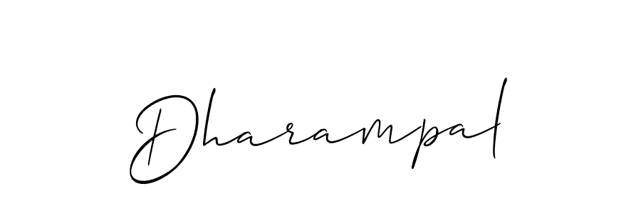 Create a beautiful signature design for name Dharampal. With this signature (Allison_Script) fonts, you can make a handwritten signature for free. Dharampal signature style 2 images and pictures png