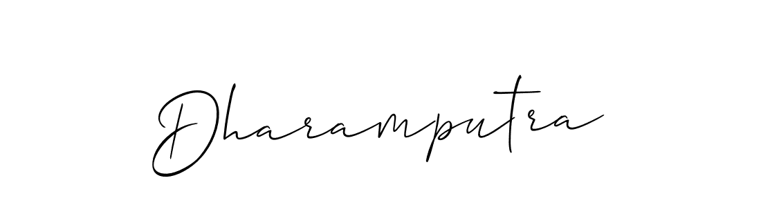 Use a signature maker to create a handwritten signature online. With this signature software, you can design (Allison_Script) your own signature for name Dharamputra. Dharamputra signature style 2 images and pictures png