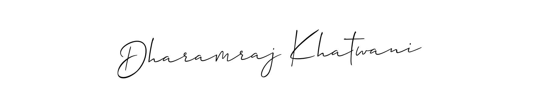 How to make Dharamraj Khatwani signature? Allison_Script is a professional autograph style. Create handwritten signature for Dharamraj Khatwani name. Dharamraj Khatwani signature style 2 images and pictures png