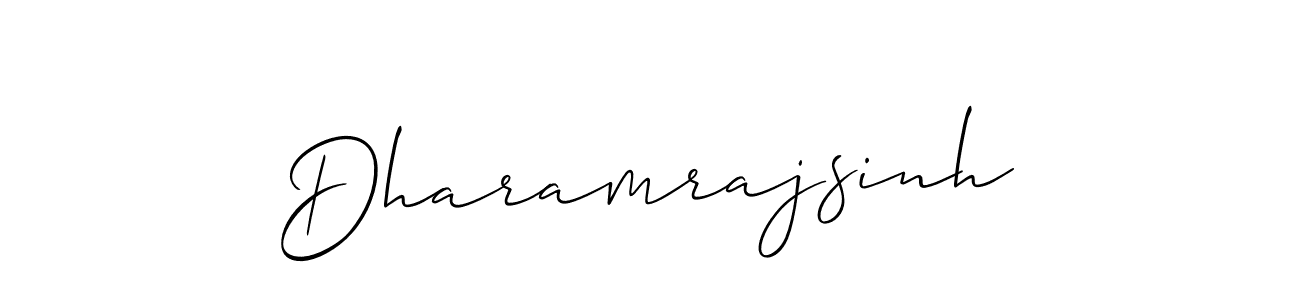 How to make Dharamrajsinh name signature. Use Allison_Script style for creating short signs online. This is the latest handwritten sign. Dharamrajsinh signature style 2 images and pictures png