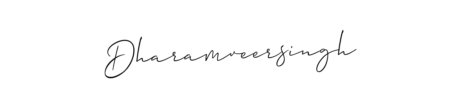 Allison_Script is a professional signature style that is perfect for those who want to add a touch of class to their signature. It is also a great choice for those who want to make their signature more unique. Get Dharamveersingh name to fancy signature for free. Dharamveersingh signature style 2 images and pictures png