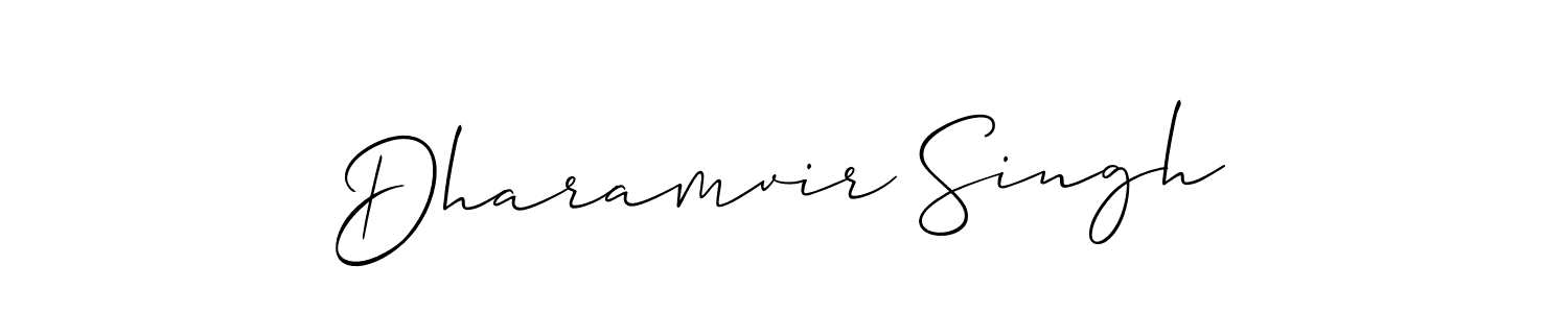 Make a beautiful signature design for name Dharamvir Singh. With this signature (Allison_Script) style, you can create a handwritten signature for free. Dharamvir Singh signature style 2 images and pictures png